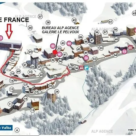 Le France - 2 Pers - Le France - 603fr - Plagne Centre Mae-8884 아파트 *